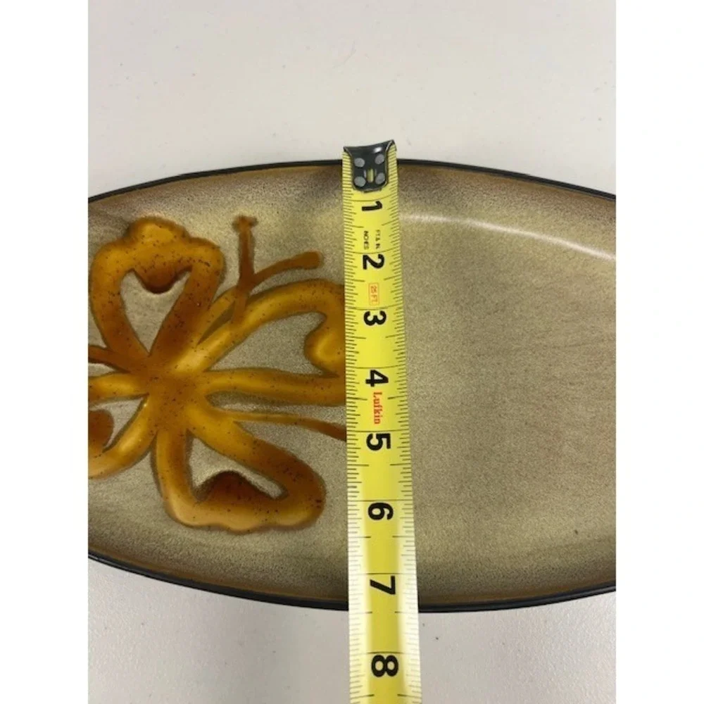 Pier 1 Kioko Hand Painted Stoneware‎ Oval Serving Dish Tray